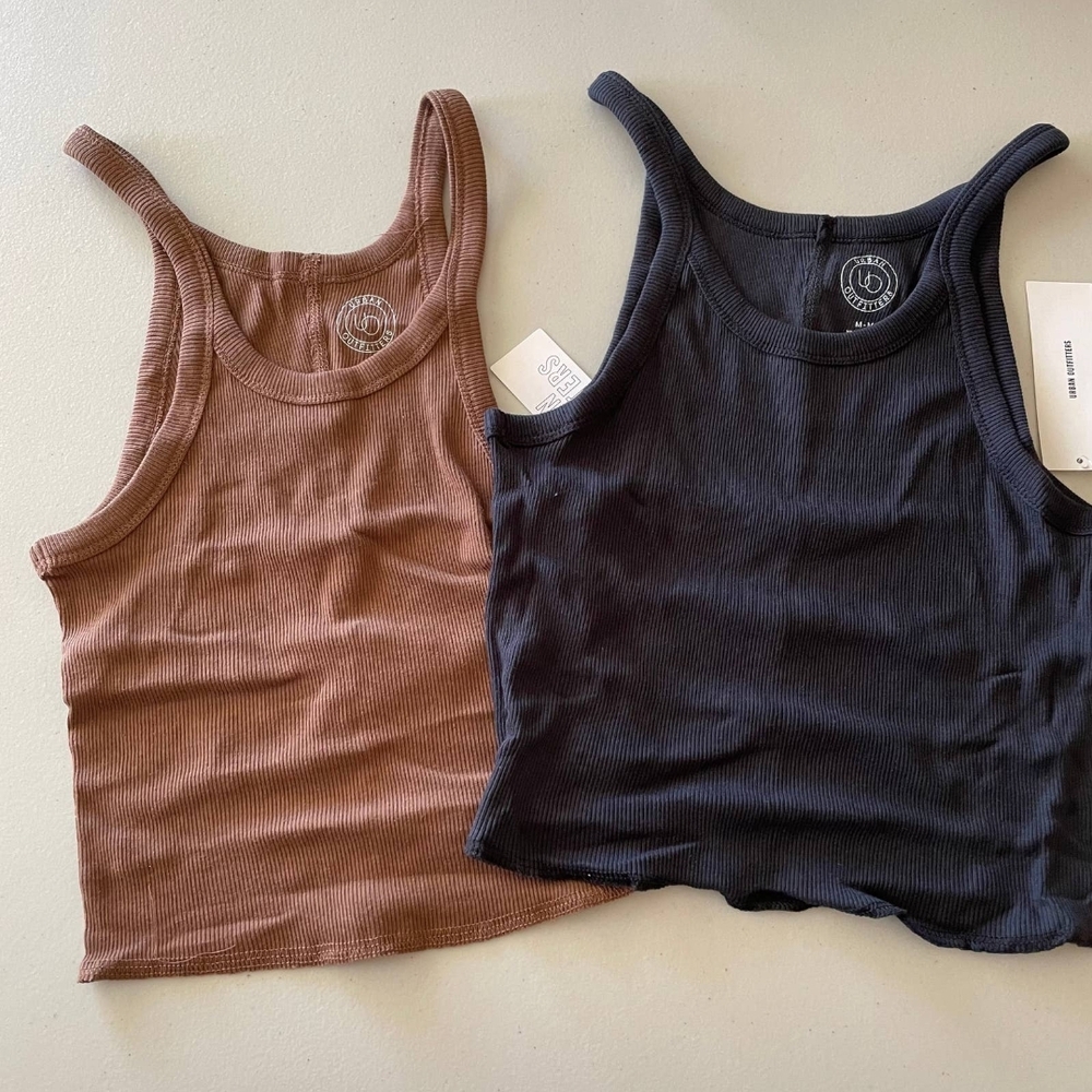 UO ‘90s Tank Top Urban Outfitters Brown Women's- 2 pack Brown & Black Size: M&L